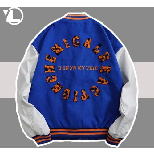 Bomber Baseball Jacket Men Streetwear Letter Embroidery Hip Hop Varsity Jacket Winter Japanese College Oversized Jacket Unisex