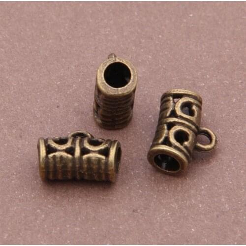 Mibrow 30pcs Antique Bronze 11x9mm Charm Beads Vintage Metal Big Hole Beads fit Bracelet Necklace Jewelry Making Findings