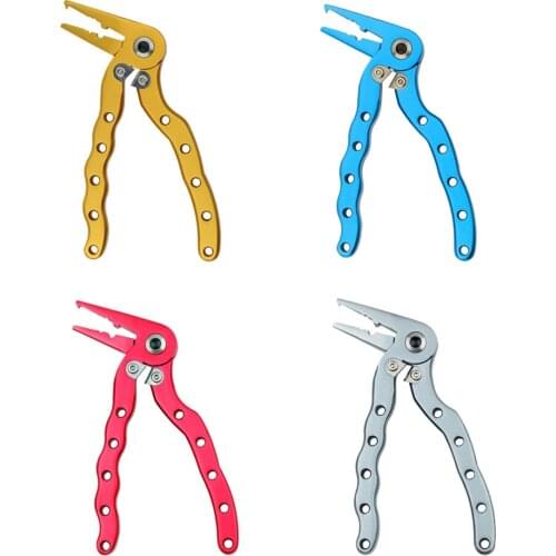 Multifunctional Fishing Plier Long Nose Grip Hook Remover Steel Wire Fishing Line Cutter Crimper Tool Fishing Tackles 4 Colors