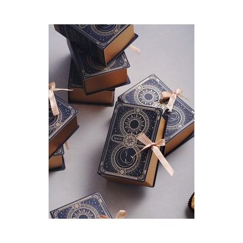 New Magic Book Gift Box Exquisite Bronzing Wedding Candy Box Baby Shower Packaging Boxes Party Christmas Decorative Bags