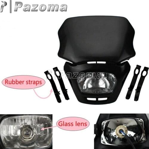 PAZOMA New Motorcycle Black Headlamp Enduro Road Legal for CRF XR 230 250 CRF 50F 70F 80F 150R Black Headlight Fairing