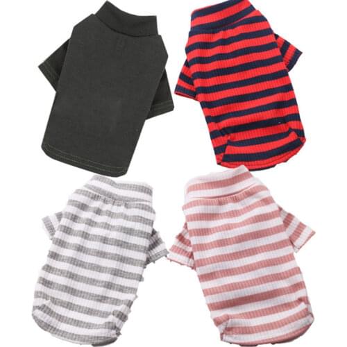 Autumn Winter Warm Cute Fleece Sweater Small Cat Dog Chihuahua Sweatshirt Puppy Pullover Pet Stripe Clothes Costume Clothing