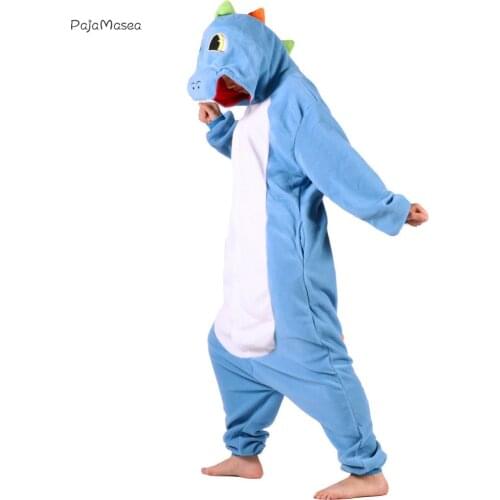Pajamasea Blue Dragon Kigurumi Men Onesie For Adults Women Girl Sleepwear Cartoon Anime Pajama One-Piece Pijamas Cosplay Outfit
