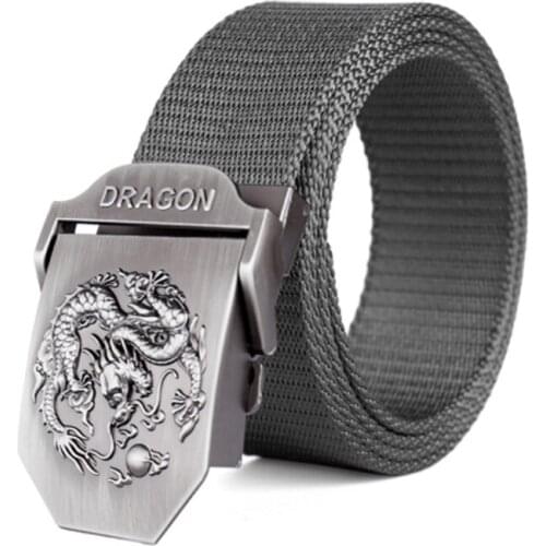 Aoluolan men&women Dragon metal buckle waistband belts for Men high quality male strap Sports Outdoor