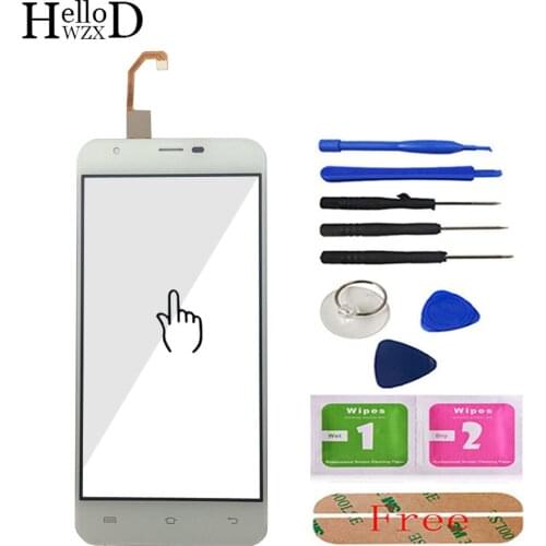 5.5'' Touch Screen Front Glass For Oukitel U7 Plus Touch Screen Glass Digitizer Panel Lens Sensor Flex Cable Tools Adhesive