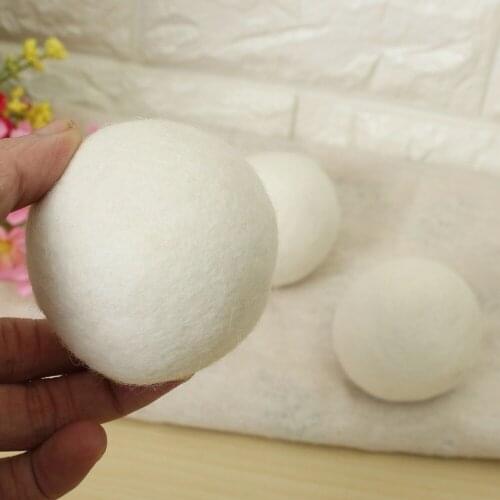 3pcs/pack 6cm Laundry Clean Ball Reusable Natural Organic Laundry Fabric Softener Ball Premium Organic Drying Balls Wool