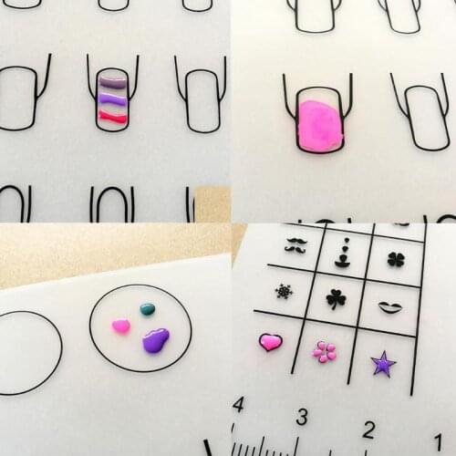 1Pcs Nail Art Silica Gel Nail Polish Filling Plate Manicure Table Nail Form Tips Silicone Mat Nail Art