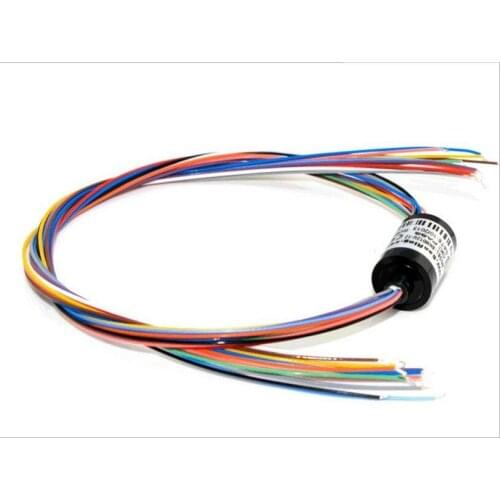 12.5mm outside Diameter Slipring 12 channel 2A conductive low current MSM-12-12A slip ring center hole 360 degree rotate motor