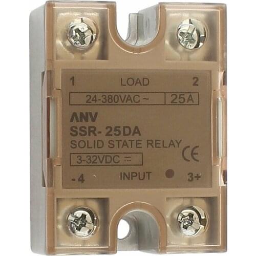 Solid State Relay Module ANV SSR-25DA DC-AC 25A 3-32VDC/24-380VAC