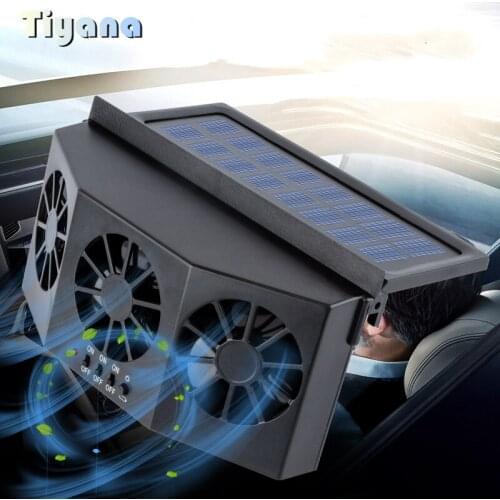 1200mAh Car Exhaust Fan For Window Cooling Smoke Exhaust Ventilation Drop Temperature Truck Electric Fan USB/Solar Charging 6