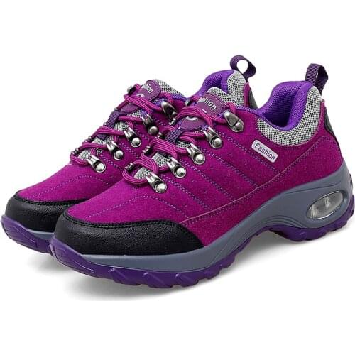 Air Cushioning Womens Ladies Casual Outdoor Hiking Shoes 35-42 Trail Trekking Sneakers Chaussure Femme Zapatillas Sport Shoes