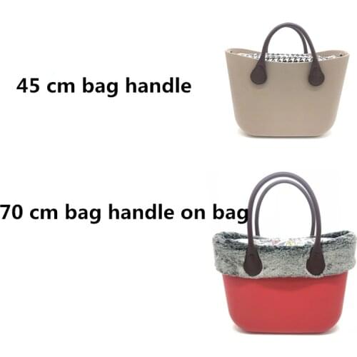 45 cm dot print 70 cm dark brown bag handle