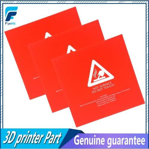 5pcs 220x220mm Red Frosted Heated bed For Wanhao i3 Anet A8 A6 Ender-3 Tarantula 3D Printer Sticker Build Sheet build plate tape