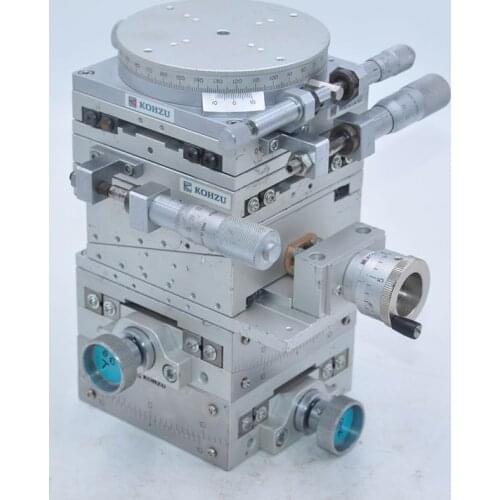 KOHZU XYZ2UR axis six-axis large-scale high-precision micrometer cross lifting angle rotation fine-tuning table 100 * 100mm