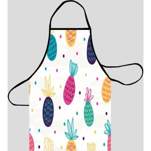 Pineapple Kitchen Aprons For Women Oxford Fabric Cleaning Pinafore Home Cooking Accessories Apron
