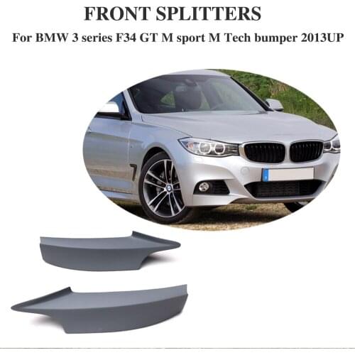 Auto Car front Bumper splitter lip apron For BMW F34 GT M Sport M Tech Bumper Only 13-15 FRP Unpainted Primer