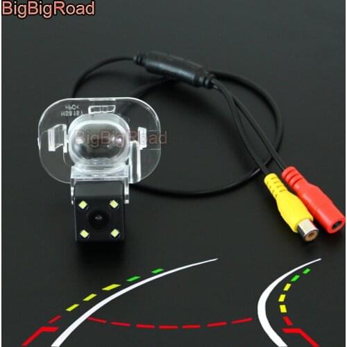 BigBigRoad Car Intelligent Dynamic Trajectory Tracks Rear View CCD Camera For Hyundai Verna Solaris ix20 Accent RB 2010 -2015