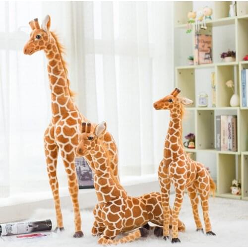 Big Size Plush Giraffe Soft Stuffed Lifelike Animals Giraffes Soft Doll Home Decor Kids Birthday Gift