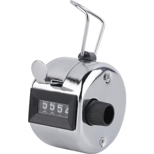 Digital Chrome Hand Tally Clicker/Counter 4 Digit Number Clicker Golf Digital Chrome Hand Tally Clicker/Counter