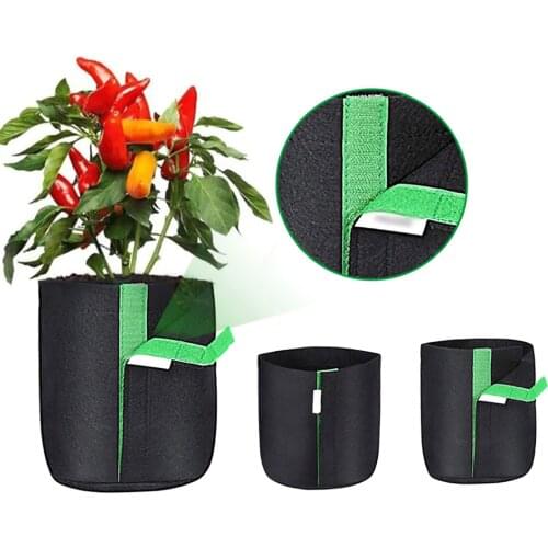 Plant flower Grow Bags pot home garden tools Potato strawberry fabric Vegetable gardening growing pots with Self-adhesive Seedl