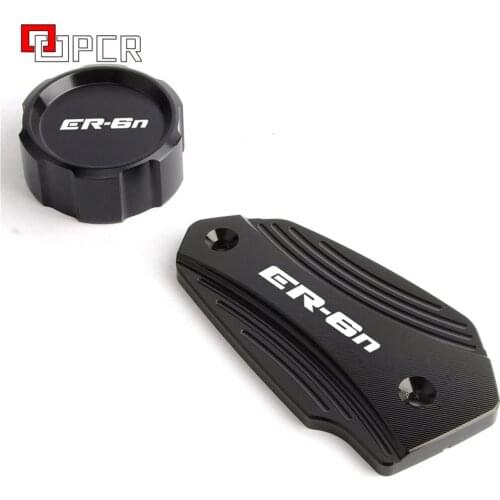 For KAWASAKI ER6N ER-6N 2009-2016 2012 2013 2014 2015 Motorcycle Front & Rear Brake Fluid Cylinder Master Reservoir Cover Cap