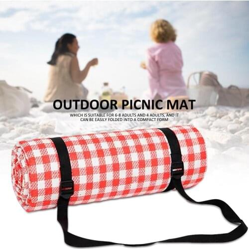 Picnic Outdoor Pad Breathable Soft Blanket Waterproof Thickened Park Blanket Oversized Beach Plaid Picnic Mat For Camping