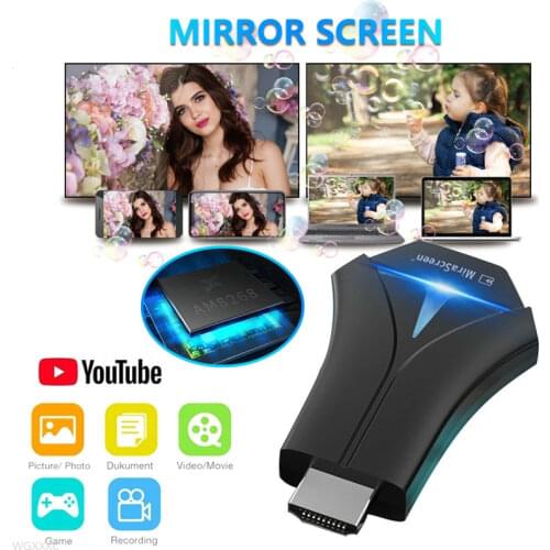 Mirascreen K12 TV Stick Wifi Display Receiver HDMI-compatible Stream Cast Mirror Screen Airplay Miracast Anycast Airmirror