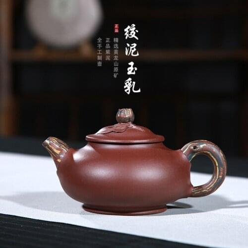 Clay ceramic tea-pot undressed ore jade milk zhi-gang cao single-handedly supply wholesale handmade pot of famous works