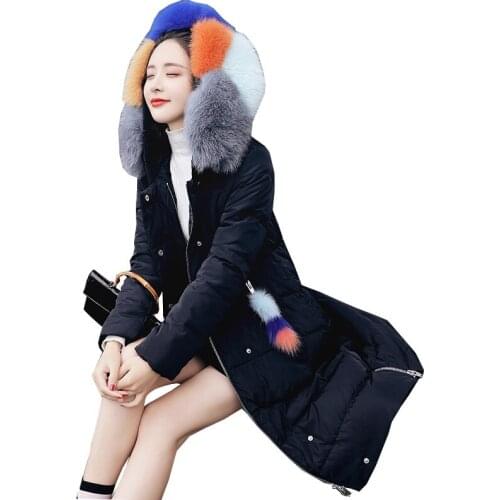 HVMODLZV Women's Parkas With Natural Fur