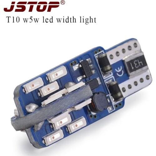 JSTOP high quality car Lights width lamps 6000K 4014SMD led T10 w5w canbus bulbs 12V/24V Pure white Warm White Clearance Lights