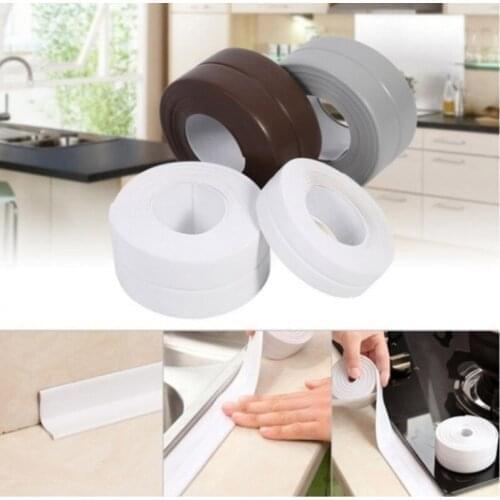 Kitchen waterproof and mildew proof Basin Edge tape Kitchen and bathroom self-adhesive seam sealing strip corner line adhesive