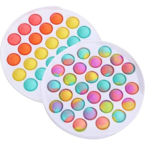 Round Simpel Dimpel Anti-stress Toy Pushs Simple Dimple Fidget Controller Educational Toys Pressure Relief Dimple Board Gift