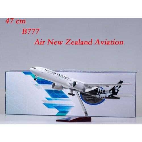 Airplane Model B777 Aircraft Air New Zealand Aviation Led Light Wheel Landing Gear Resin Plane Toys for Boys Collection Gifts