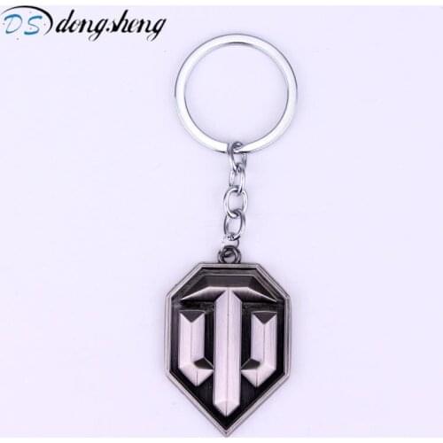 Fashion Llaveros Keychain Metal World of Tank Key Chain Tanks flag Key Chain Cool Jewelry Wholesale/Retail Gift for Men