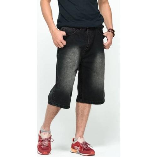 Summer Shorts Men Bleached Shorts Men Denim Shorts Men Long Vintage Large Size 40 42 44 46 Male Bermuda Casual Jeans Shorts Men