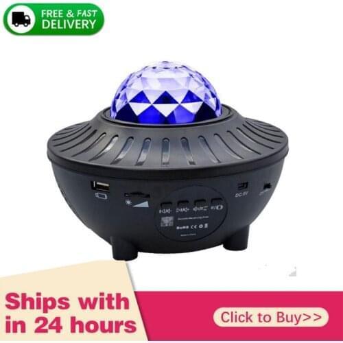 USB Music Player Colorful Starry Sky Galaxy Projector Nightlight Child Blueteeth Star Night Light Romantic Projection Lamp Gifts