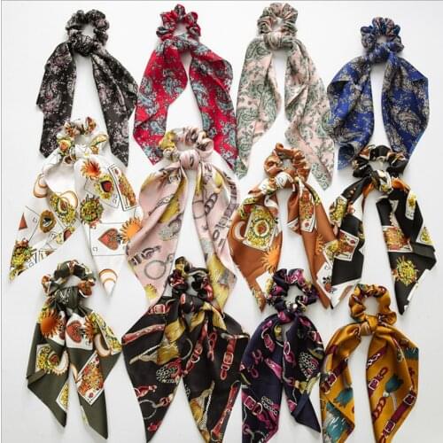 New Summer Bohemia Hair Scrunchies Women Hair Scarf Hair Ties Ponytail Holder Elastic Hair Bands Wholesale