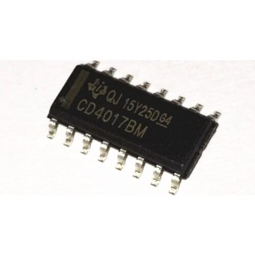 New CD4017 CD4017BM logic chip decimal counter SOP16