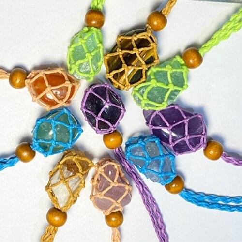 Necklace Crystal Stone Holder Adjustable Length Cord Necklace Diyjewelry Making Necklace Stone Holder Pendant Necklace