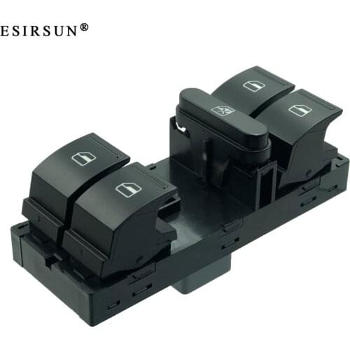 ESIRSUN Window Lifter Master Switch Fit For VW Passat B6 Golf 5/6 Jetta 5/6 Tiguan CC Rabbit Caddy GTI Eos 1K4959857B