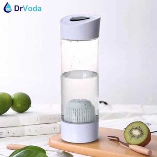 550ml Portable Hydrogen Rich Alkaline Ionizer Bottle with Replaceable Filter Cartridge Alka pH 9 and ORP -200mv