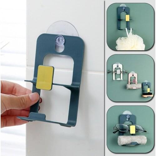 Basin Sponge Rack Suction Cup Drain Cleaning Cloth Shelf Holder Clean Drain Rack Sink Rack Double Layer Sponge Storage Rack