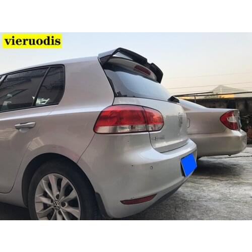 For VW Golf 6 Spoiler ABS Material Car Rear Wing Primer Color Rear Spoiler For Volkswagen MK6 6 Spoiler 2010-2013