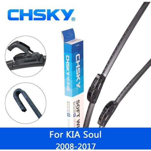 CHSKY Car Windshield Wiper Blade for KIA Soul 2008 TO 2017 Fit Hook Arms 24"&20" Windscreen Wipers