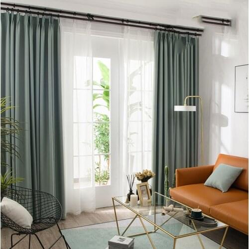 Curtains For Living Room Cortina Curtains For Bedroom Tende Per Soggiorno тюль на окна Black Grey Window Curtain Nordic Blackout