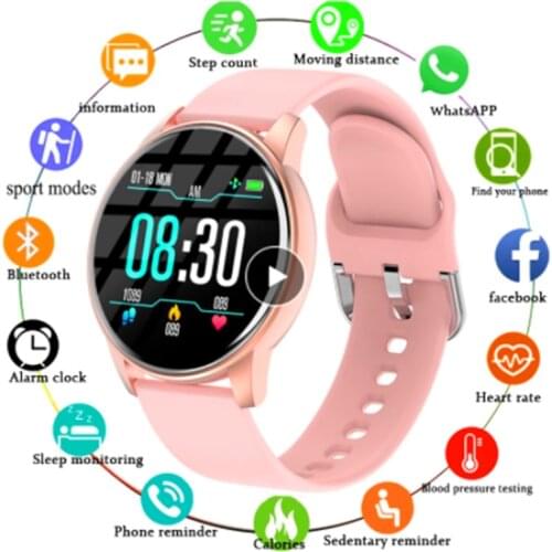 Women Smart Watch Real-time Weather Forecast Activity Tracker Heart Rate Monitor Sports Ladies Smart Watch Men For Android IOS