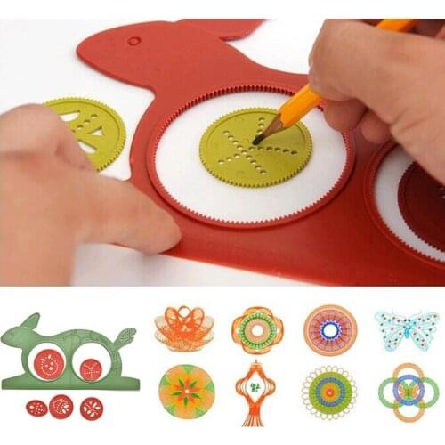 1Set Mat Magic Pen Educational Toy Water Spirograph Magic Turtle Rabbit Sketchpad Kids Gift Drawing Board Learning Toys