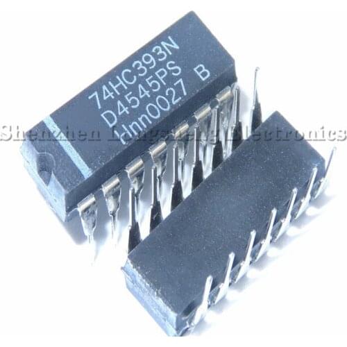 10PCS/LOT NEW SN74HC393N 74HC393N DIP-14 binary counter