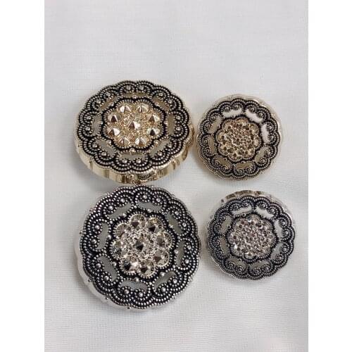 10pcs pearl metal buttons garment coat sewing accessories buttons for clothing crafts rhinestone cobachon