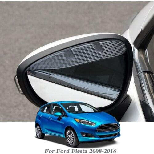 Car Rearview Mirror Rain Eyebrow Auto Shield Snow Guard Sun Side Visor Shade Protector For Ford Fiesta 2008-2016 Sticker